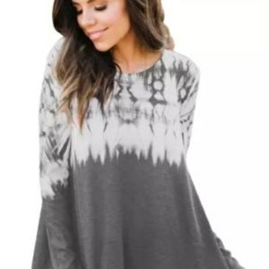 SOFT GREY TIE DYED BLOUSE